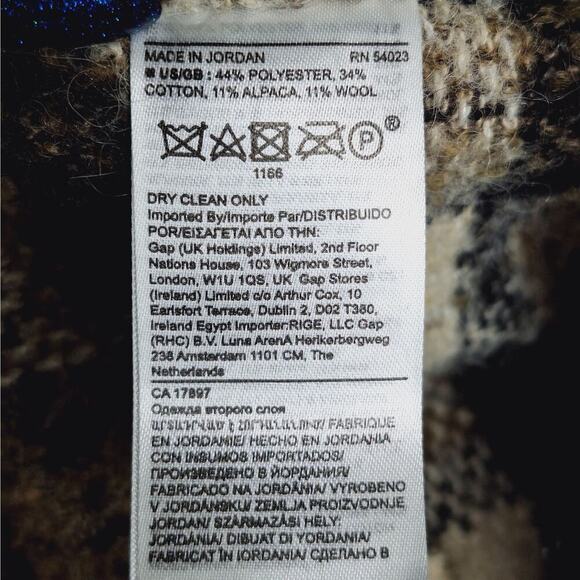 Banana Republic Women Plaid Italian Boucle Shirt Jacket Shacket Medium Oversized - Picture 5 of 8